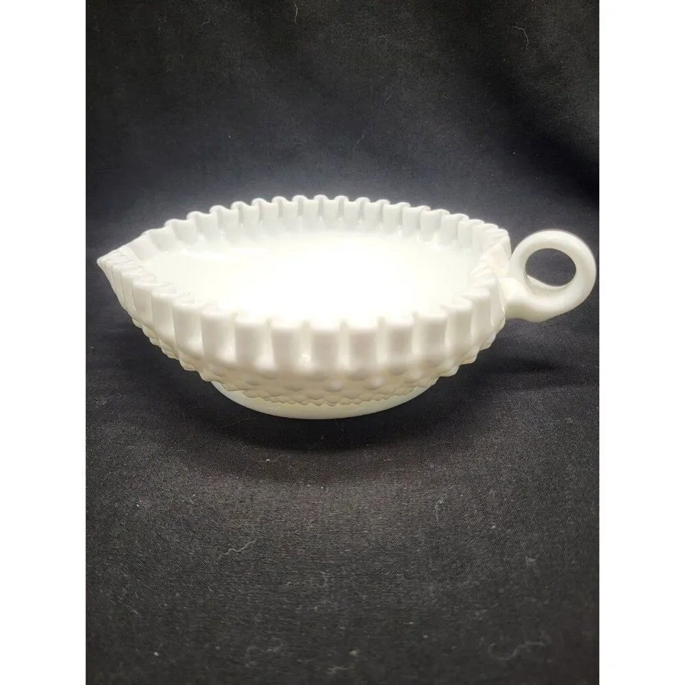Fenton Handled Nappy Heart Candy Dish/Bowl